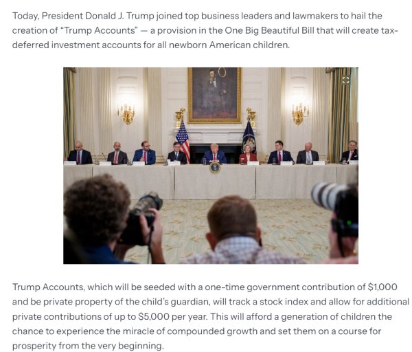 乐牛配资 特朗普公布新生儿储蓄计划 每生一孩存1000美元